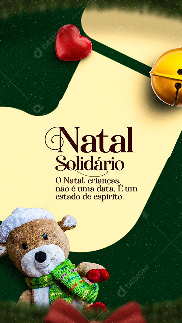 Natal Solidário Feliz Natal Story Social Media PSD Editável