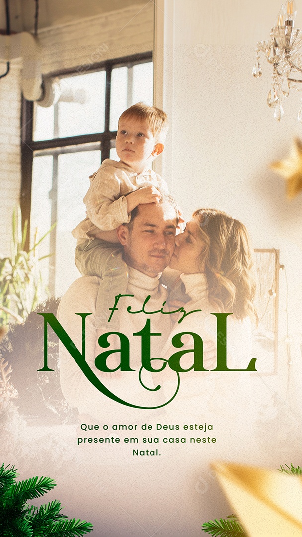 Story Que o Amor de Deus Esteja Presente em Sua Casa neste Natal Social Media PSD Editável