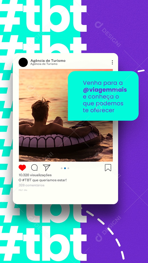 Story Venha para a Agência de Turismo Social Media PSD Editável