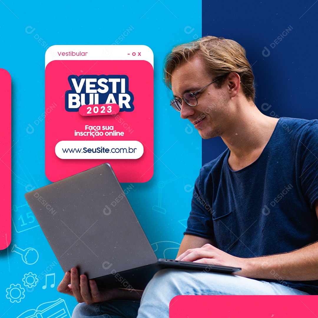 Vestibular 2023 Social Media Editable PSD