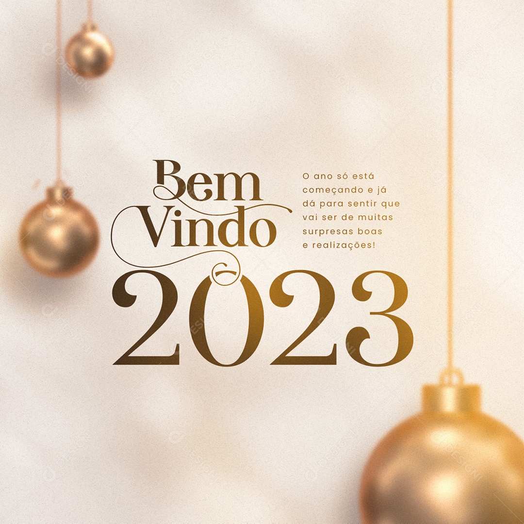 O Ano só Está Começando Bem Vindo Ano Novo 2023 Social Media PSD Editável