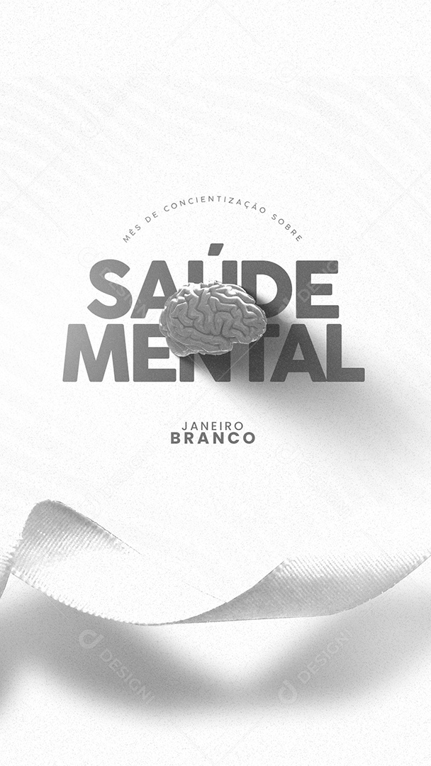 Story Janeiro Branco Mês da Conscientização da Saúde Mental Social Media PSD Editável