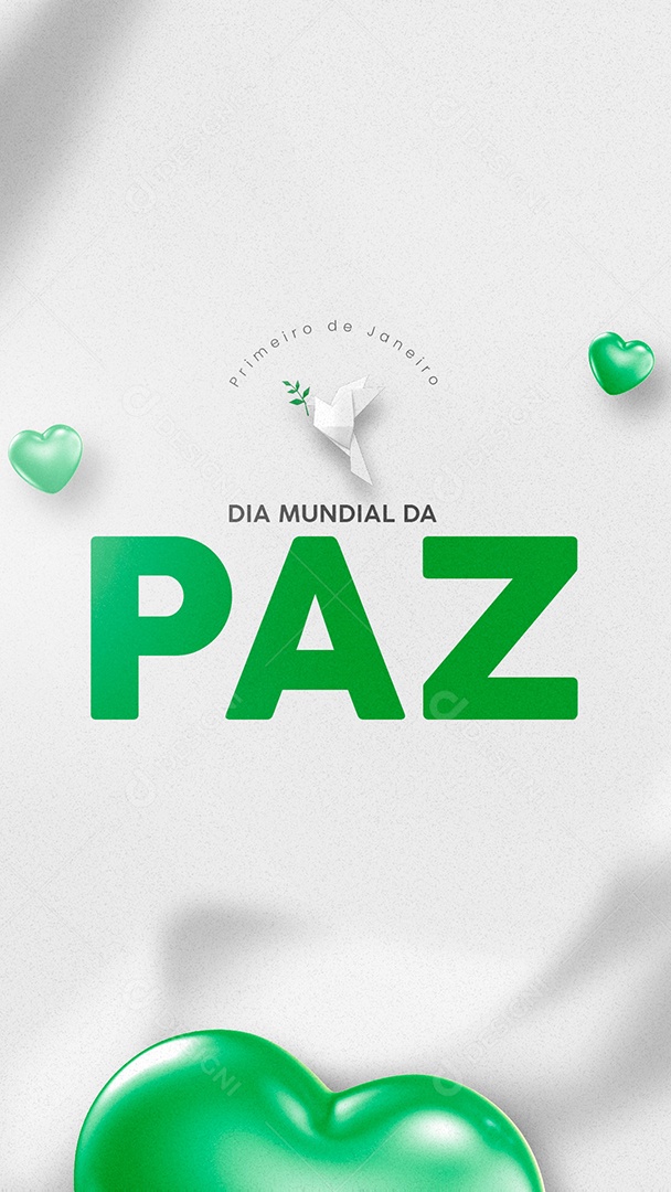 Story Dia Mundial da Paz 1 de Janeiro Social Media PSD Editável