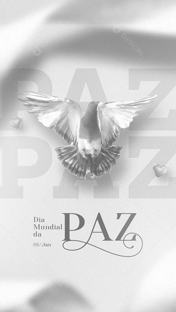 Story Dia Mundial da Paz 1 de Janeiro Social Media PSD Editável