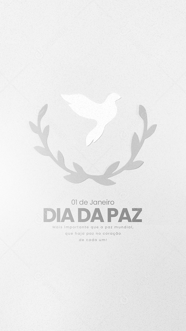 Story Que Haja Paz no Coração de cada Um Dia Mundial da Paz Social Media PSD Editável