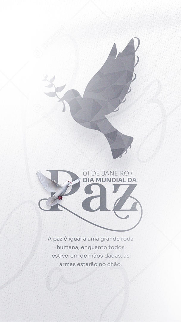 Story A Paz é Igual a Uma Grande Roda Humana Dia Mundial da Paz Social Media PSD Editável