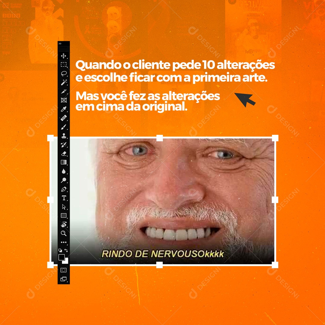 Meme Design Designer Gráfico Social Media PSD Editável