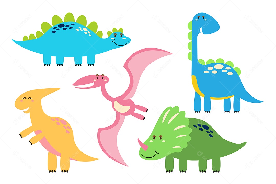 Um desenho animado de dinossauros 419832 Vetor no Vecteezy