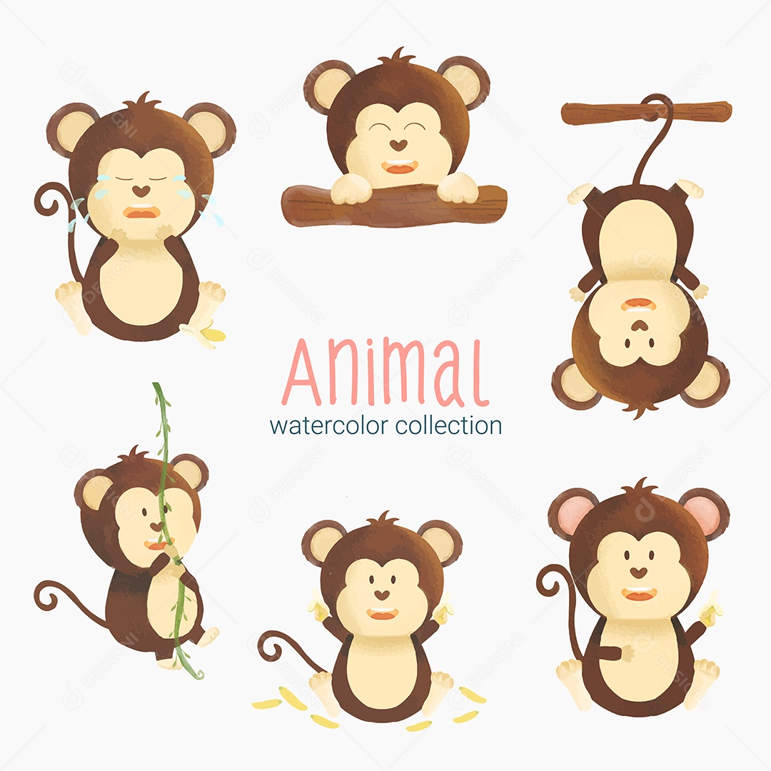 Macaco Desenho Animado Vetor EPS [download] - Designi