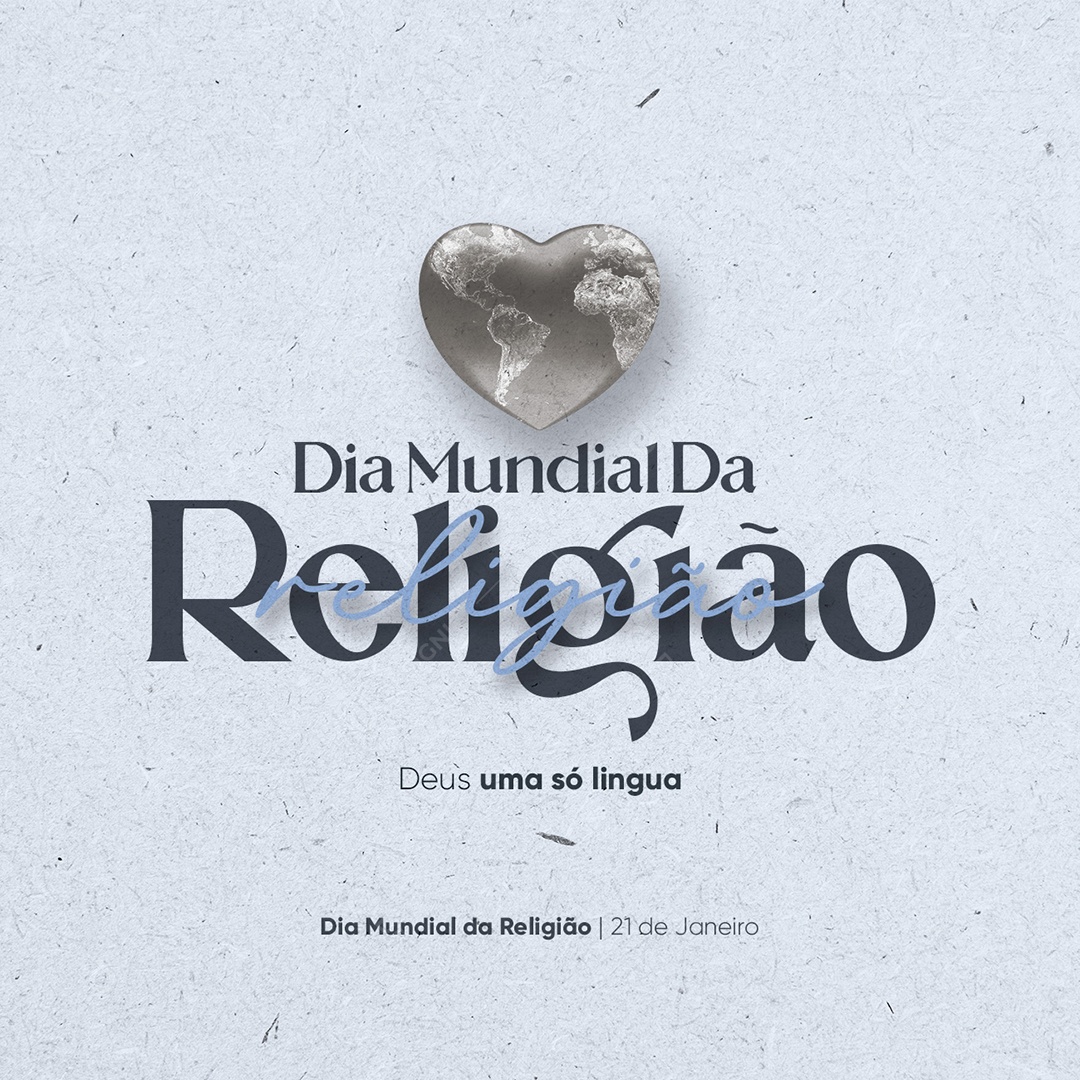 Dia Mundial da Religião 21 de Janeiro Social Media PSD Editável