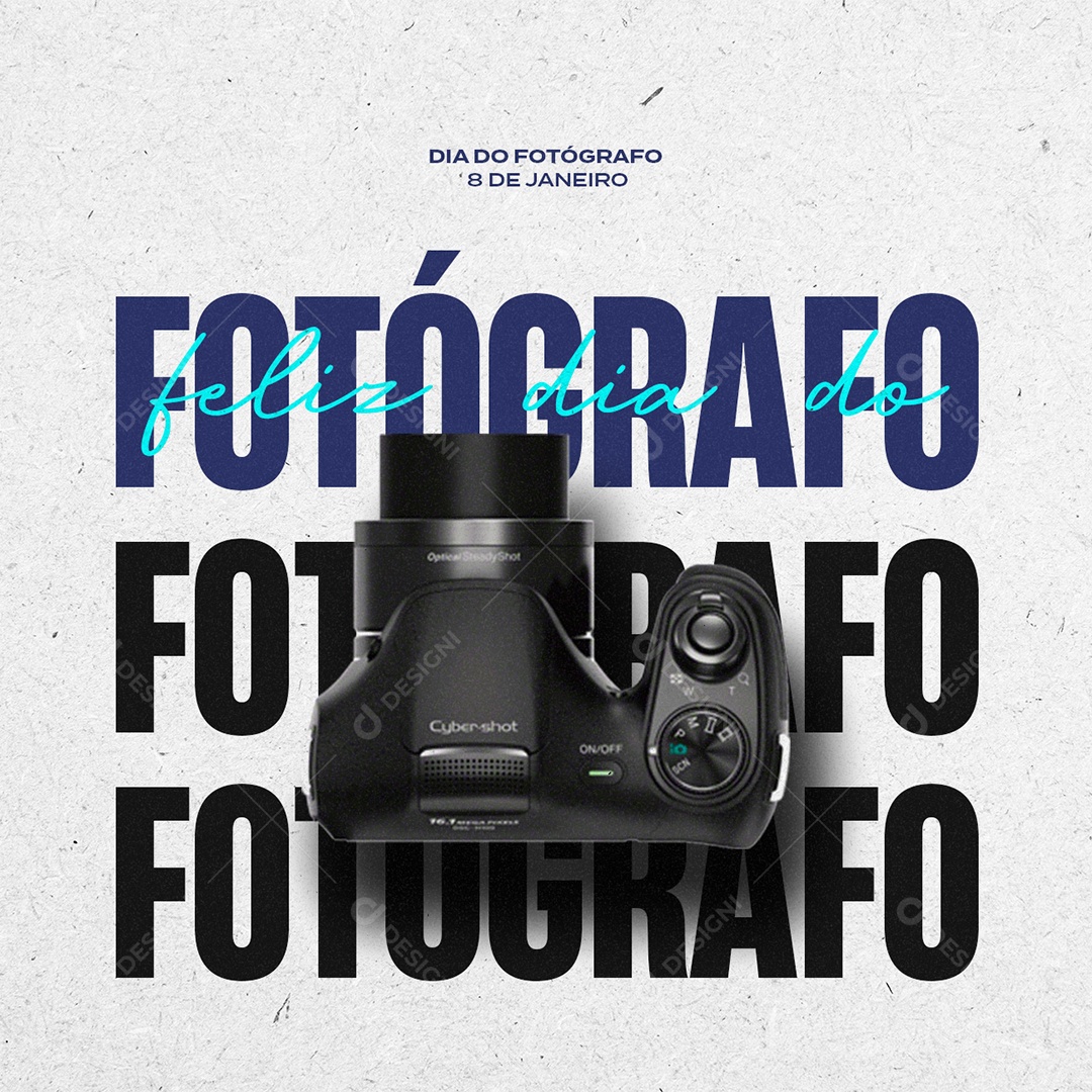 Feliz Dia do Fotógrafo 8 de Janeiro Social Media PSD Editável