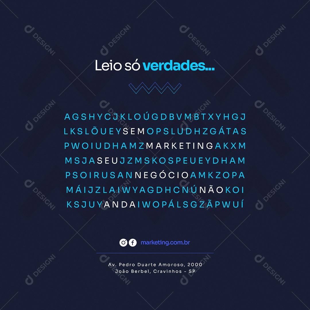 Sem o Marketing seu Negócio não Anda Marketing Digital Social Media PSD Editável