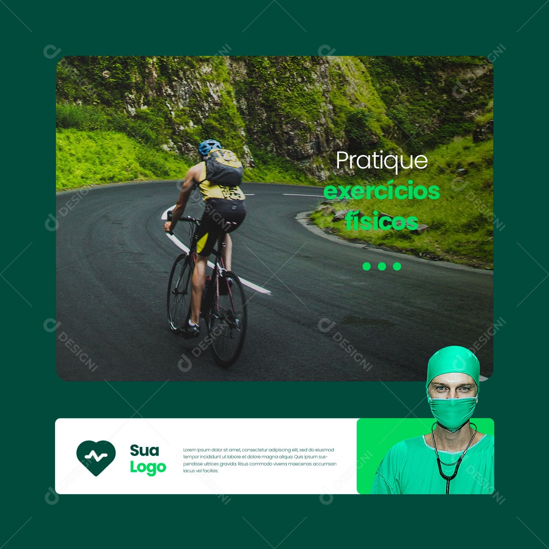 Practice Physical Exercises Medical Clinic Social Media Editable PSD