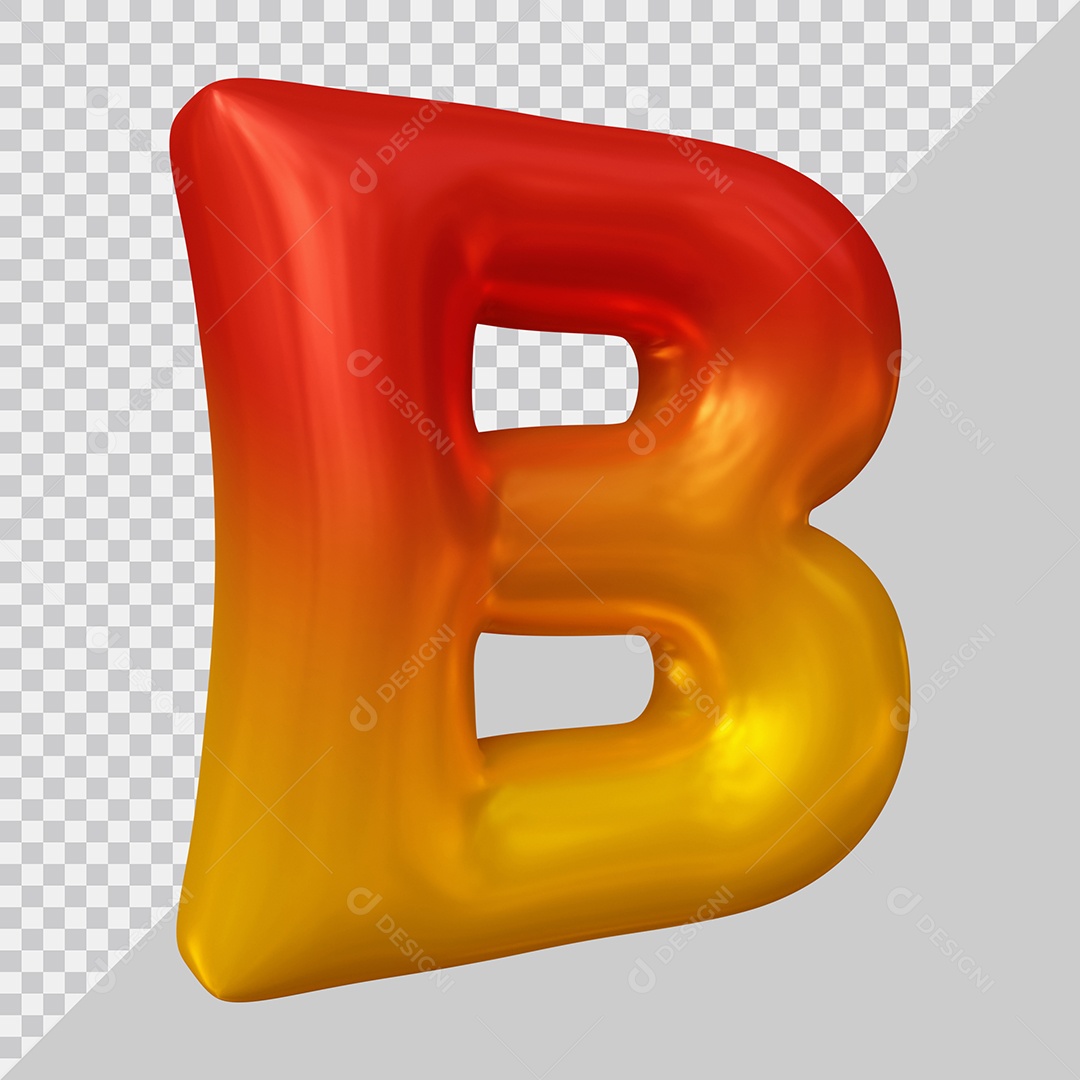 Elemento 3D Para Composição Letra B PSD [download] - Designi