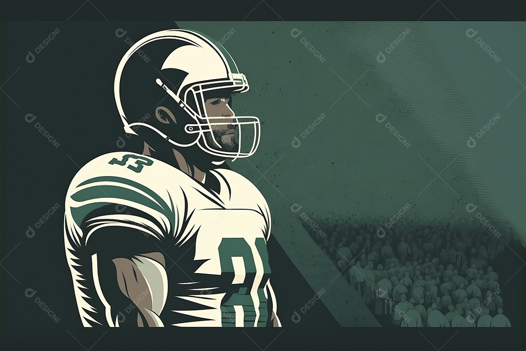Pôster e papel de parede com tema de futebol americano para o Super Bowl  [download] - Designi
