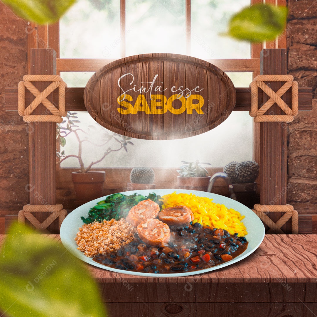 Sinta Esse Sabor Feijoada Social Media PSD Editável