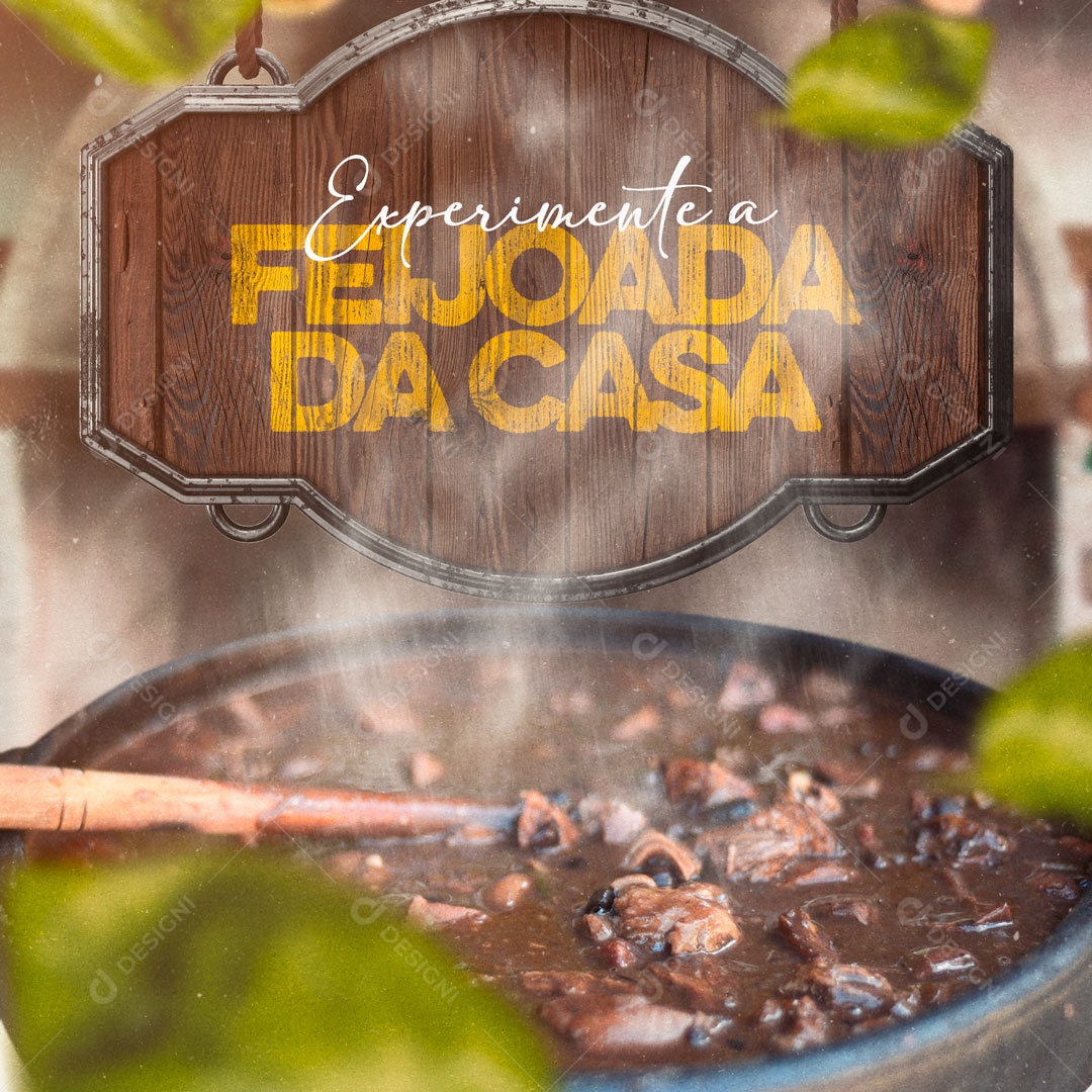 Experimente a Feijoada da Casa Social Media PSD Editável