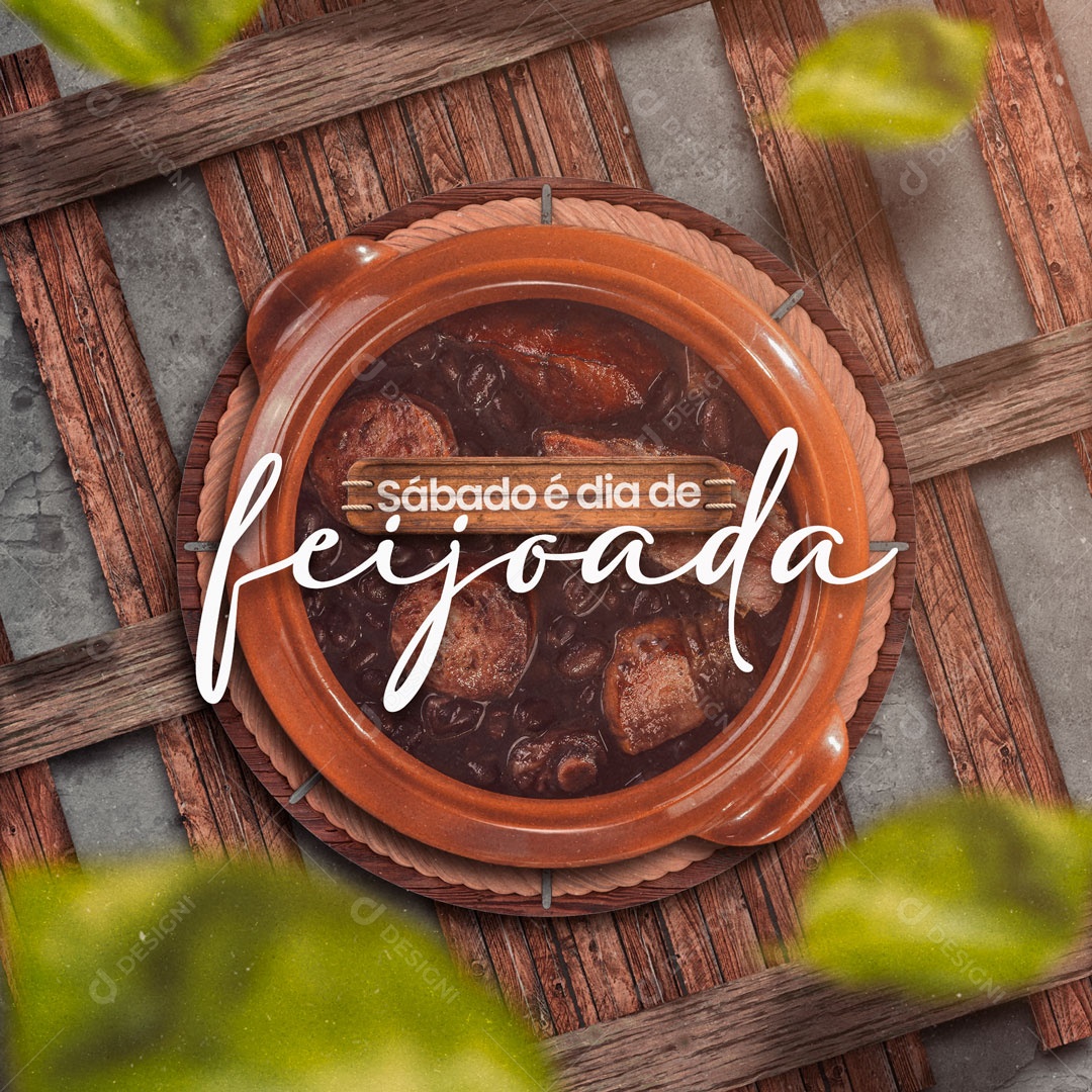 Sábado é Dia de Feijoada Social Media PSD Editável