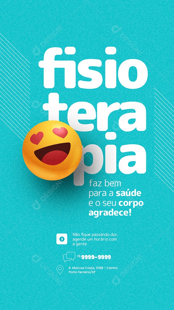 Story Fisioterapia faz Bem para a Saúde Social Media PSD Editável