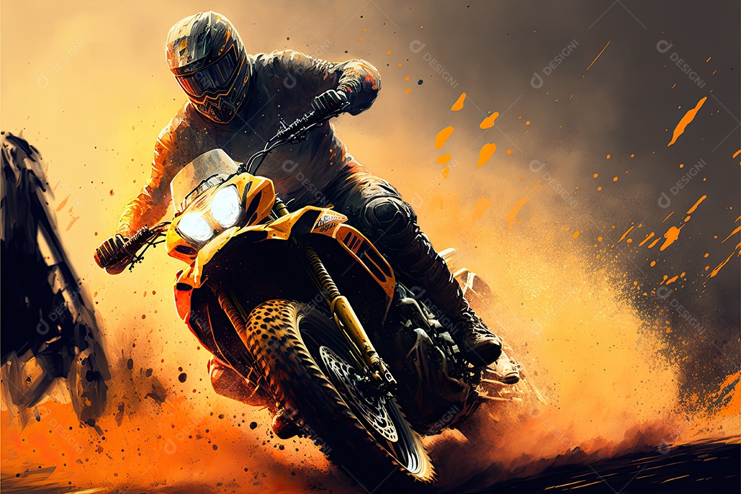 Ilustração sobre corrida de moto [download] - Designi