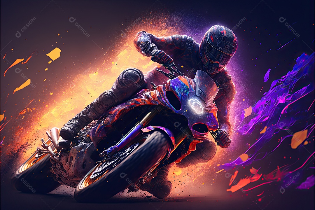 Ilustração sobre corrida de moto [download] - Designi