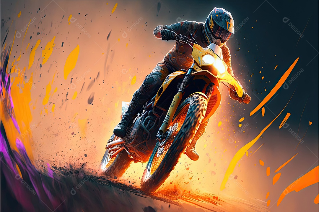 Ilustração sobre corrida de moto [download] - Designi