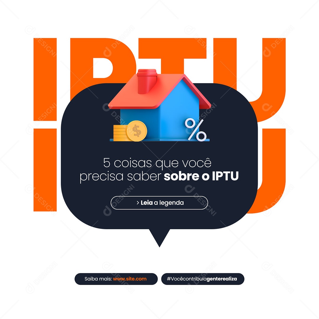 Prefeitura 5 Coisas que Você Precisa saber Sobre o IPTU Social Media PSD Editável