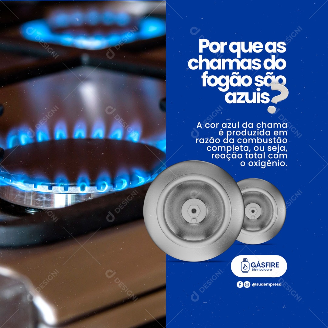 Distribuidora de Gás de Cozinha Social Media PSD Editável