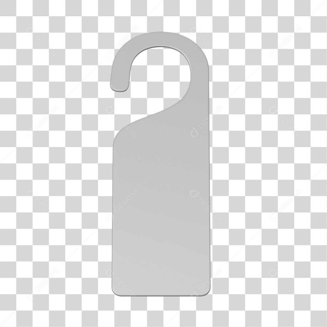 Tag de Porta Elemento 3D PNG Transparente