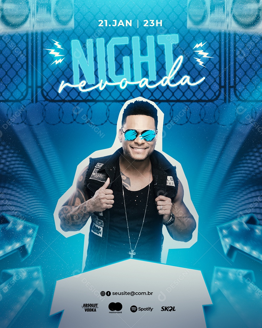 Flyer Night Revoada Social Media Psd Editável Download Designi 8876