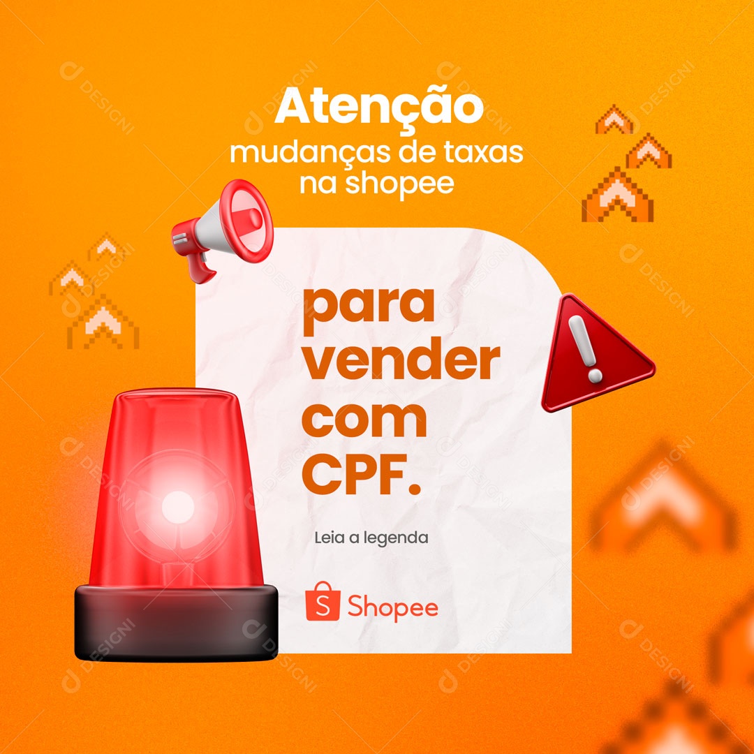 Mudanças de Taxas E-commerce Social Media PSD Editável