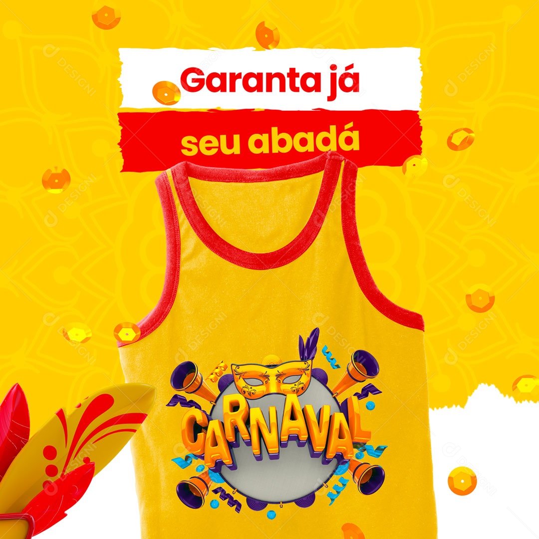 Garanta Seu Abadá Carnaval 2023 Social Media PSD Editável