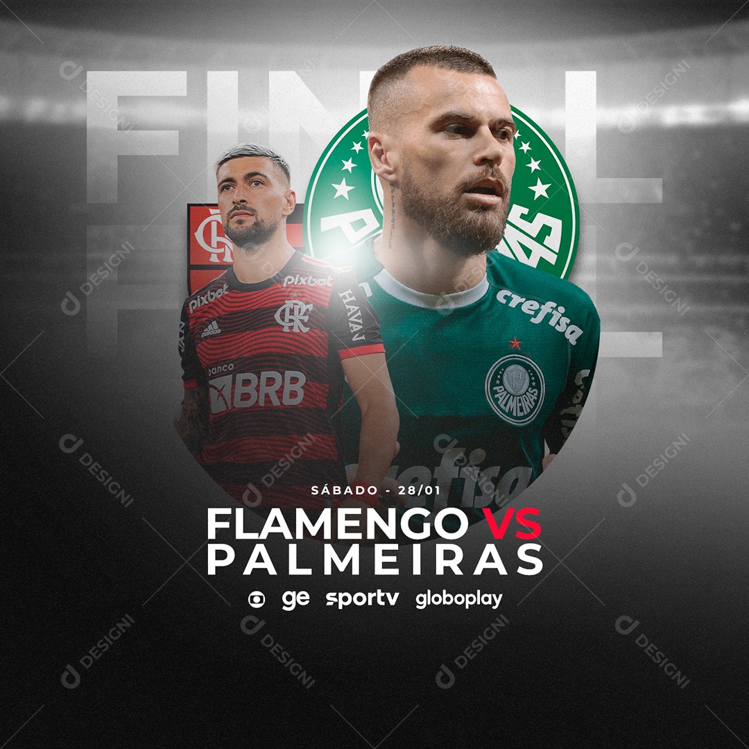 Onde assistir Flamengo x Palmeiras AO VIVO pela Supercopa do Brasil