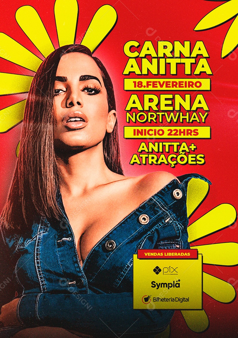 Carna Anitta Arena Nortwhay Flyer Carnaval Social Media Psd Editável Download Designi 4488