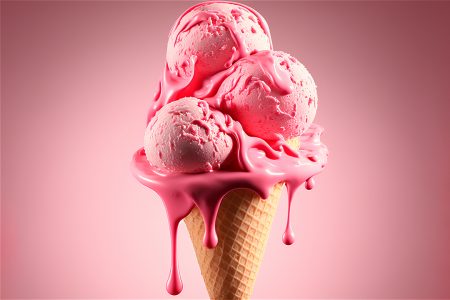 3 bolas de sorvete italiano na mão gelato de sorvete de frutas na torre de  sorvete de cone
