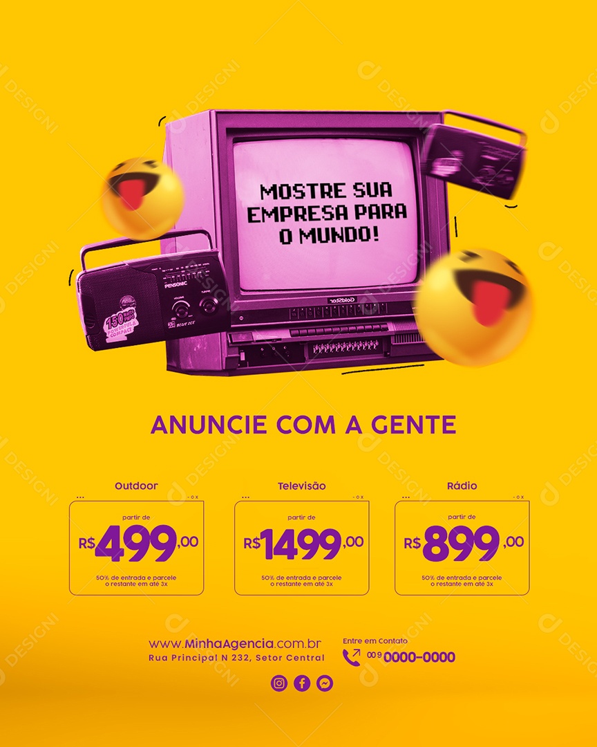 Campanha Publicitária Dia Do Publicitário Anuncie com a Gente Social Media PSD Editável