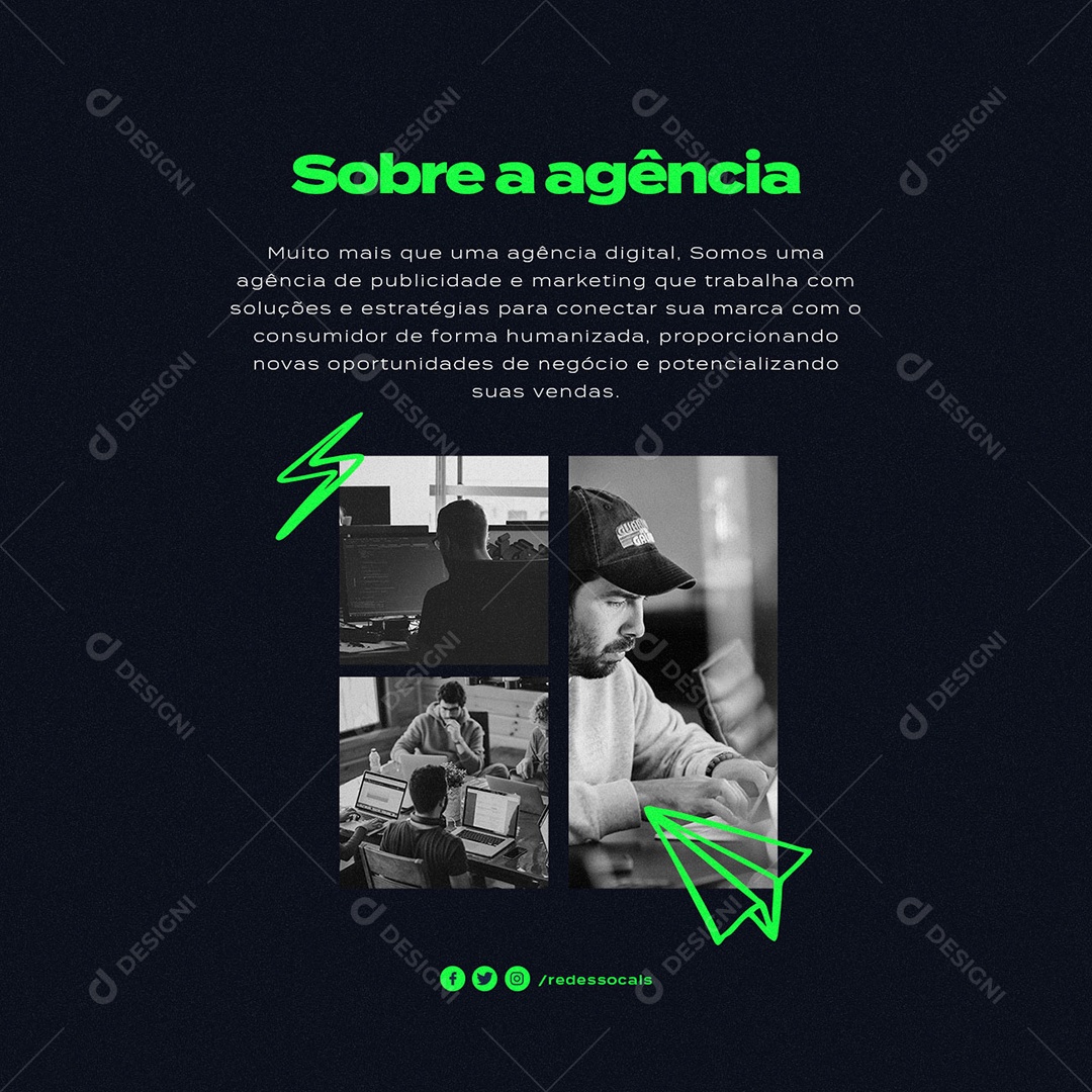 About the Agency Much More Than a Digital Social Media Agency Editable PSD