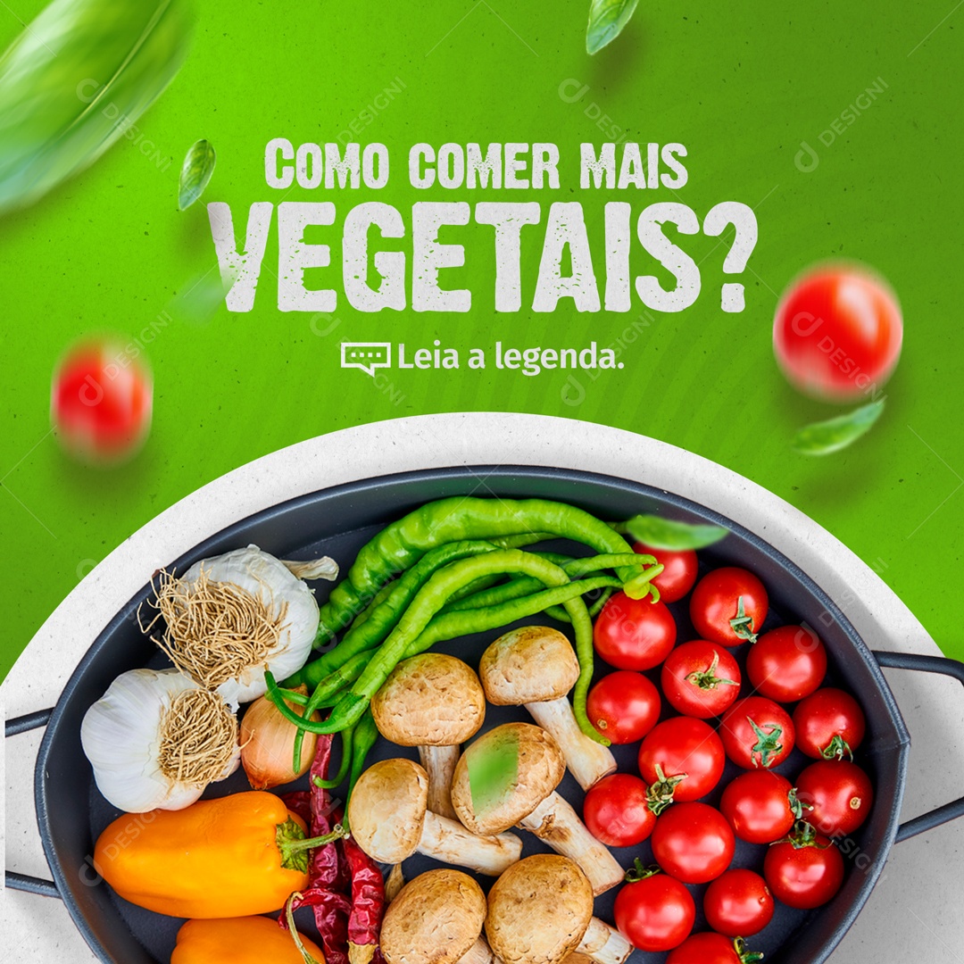 Comida Vegana Social Media PSD Editável