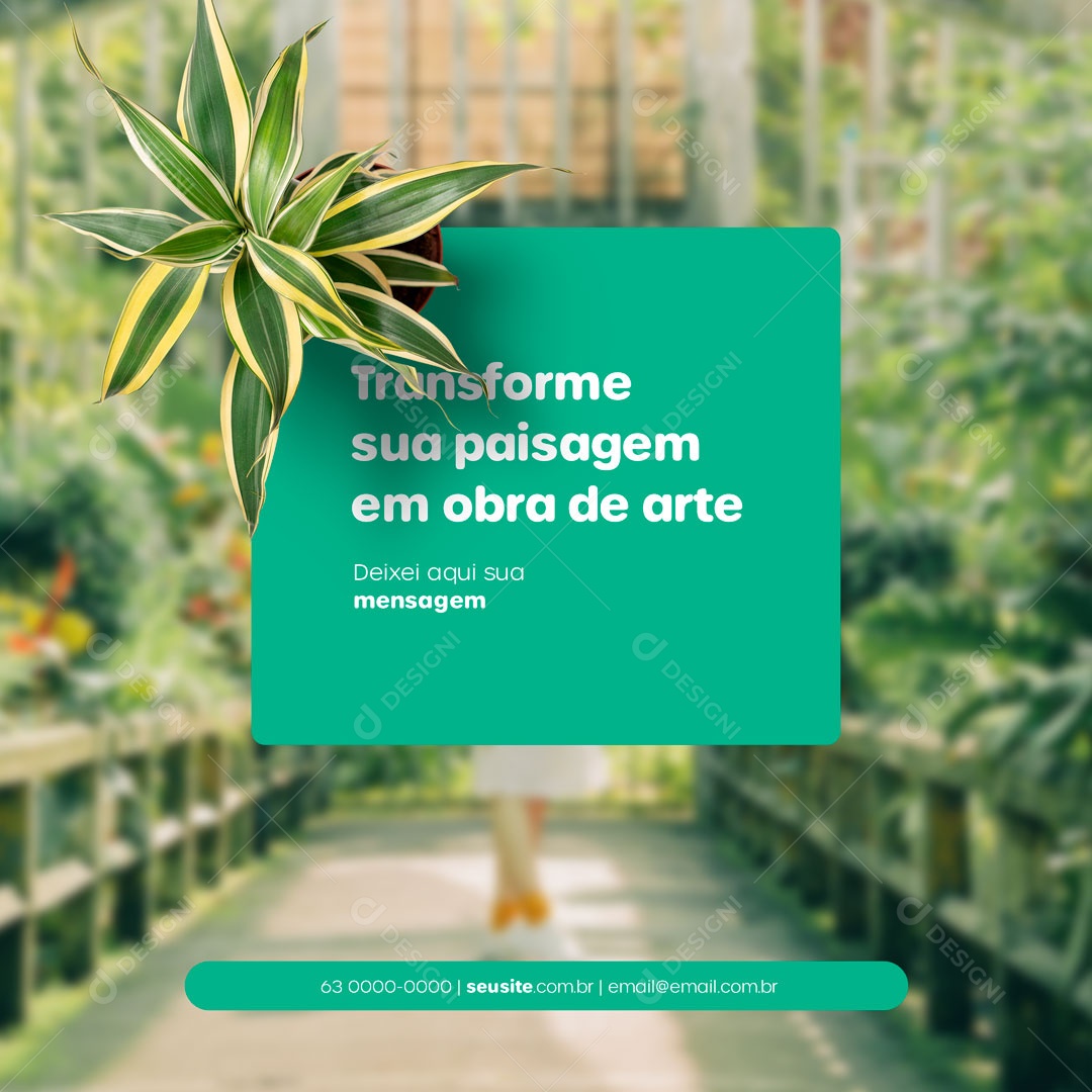 Transforme Sua Paisagem em Obra de Arte Jardinagem Social Media PSD Editável