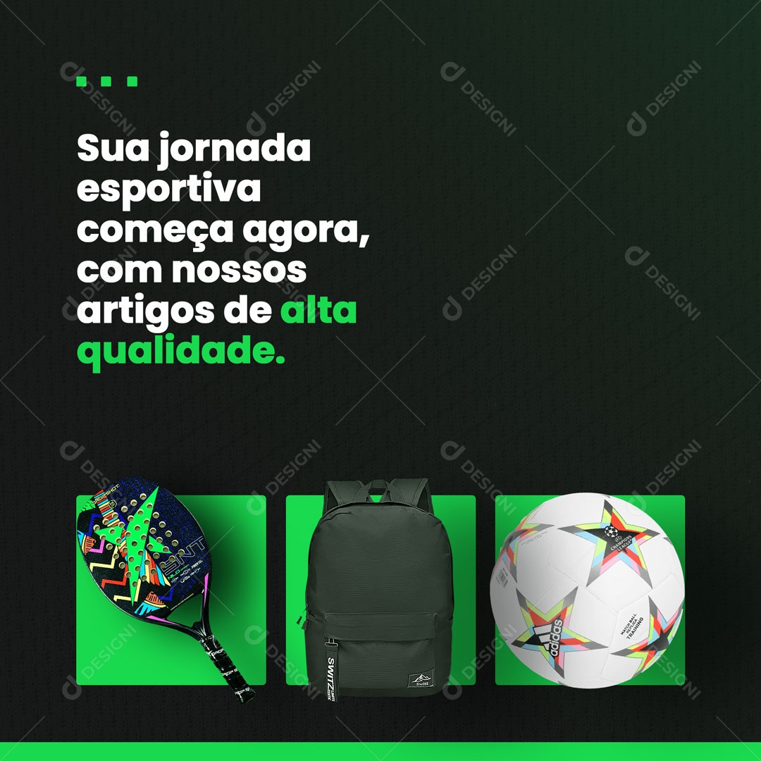 Loja de Artigos Esportivos de Alta Qualidade Social Media PSD Editável