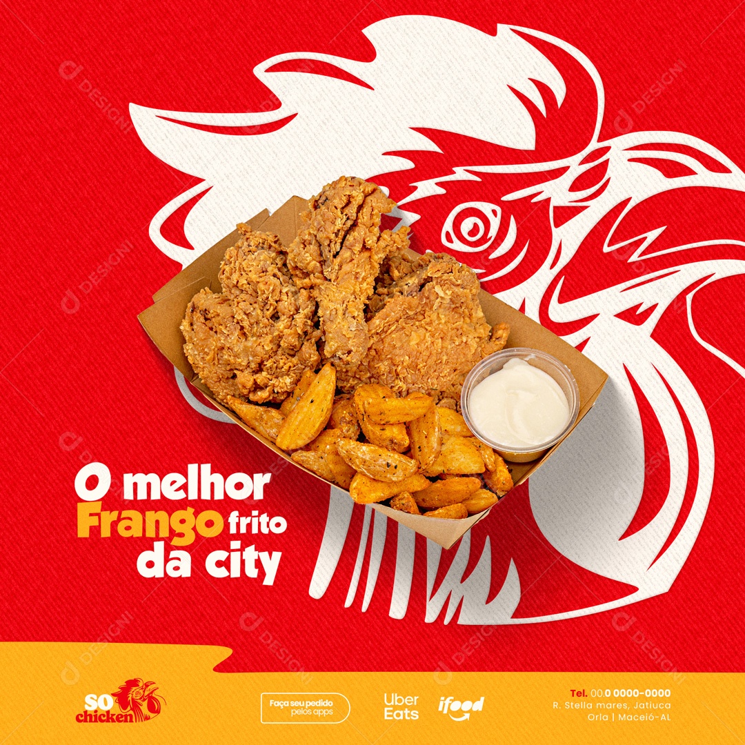 O Melhor Frango Frito da City Social Media PSD Editável