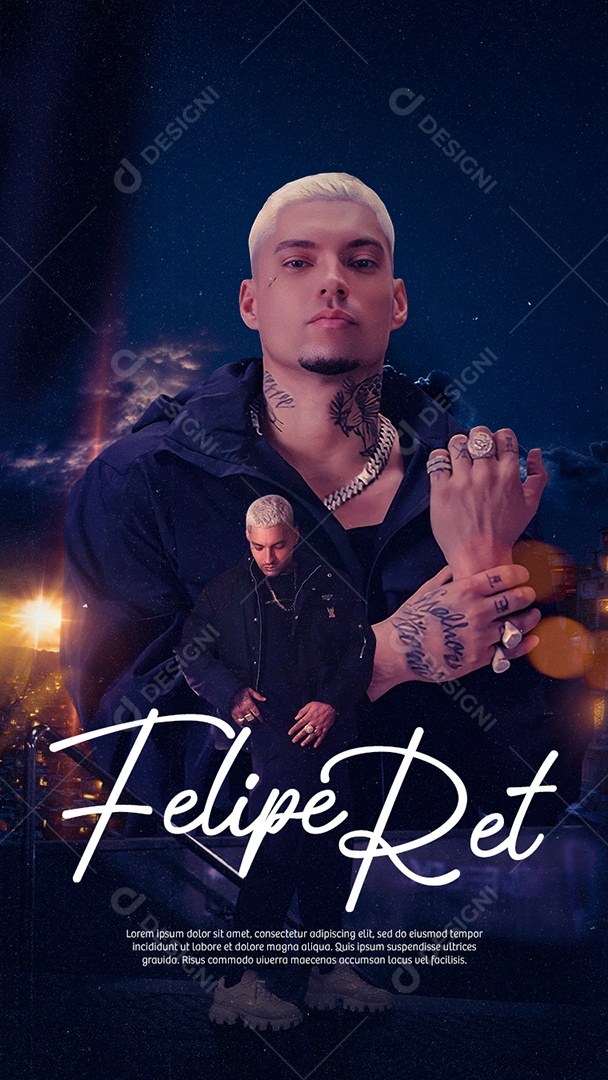 Story Show Felipe Ret Social Media Flyer Editable PSD