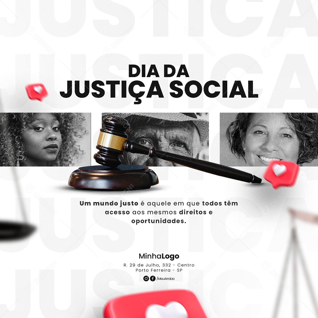 Social Media Dia da Justiça PSD Editável