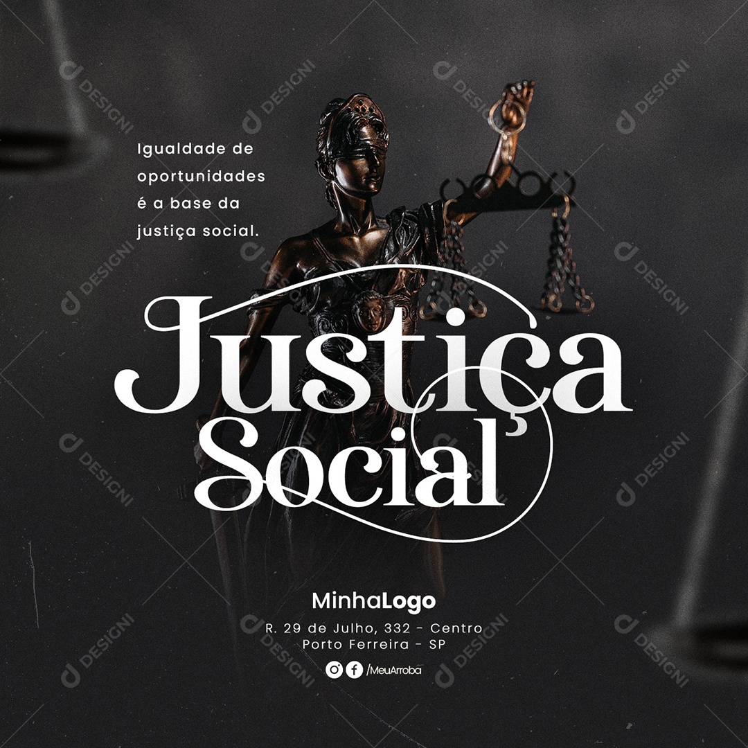 Social Media Dia da Justiça PSD Editável