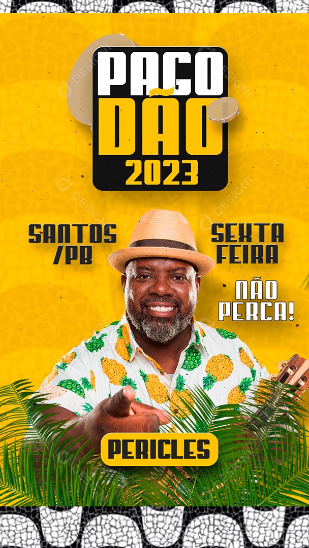 Social Media Flyer Pagodão 2022 Cantor Péricles PSD Editável