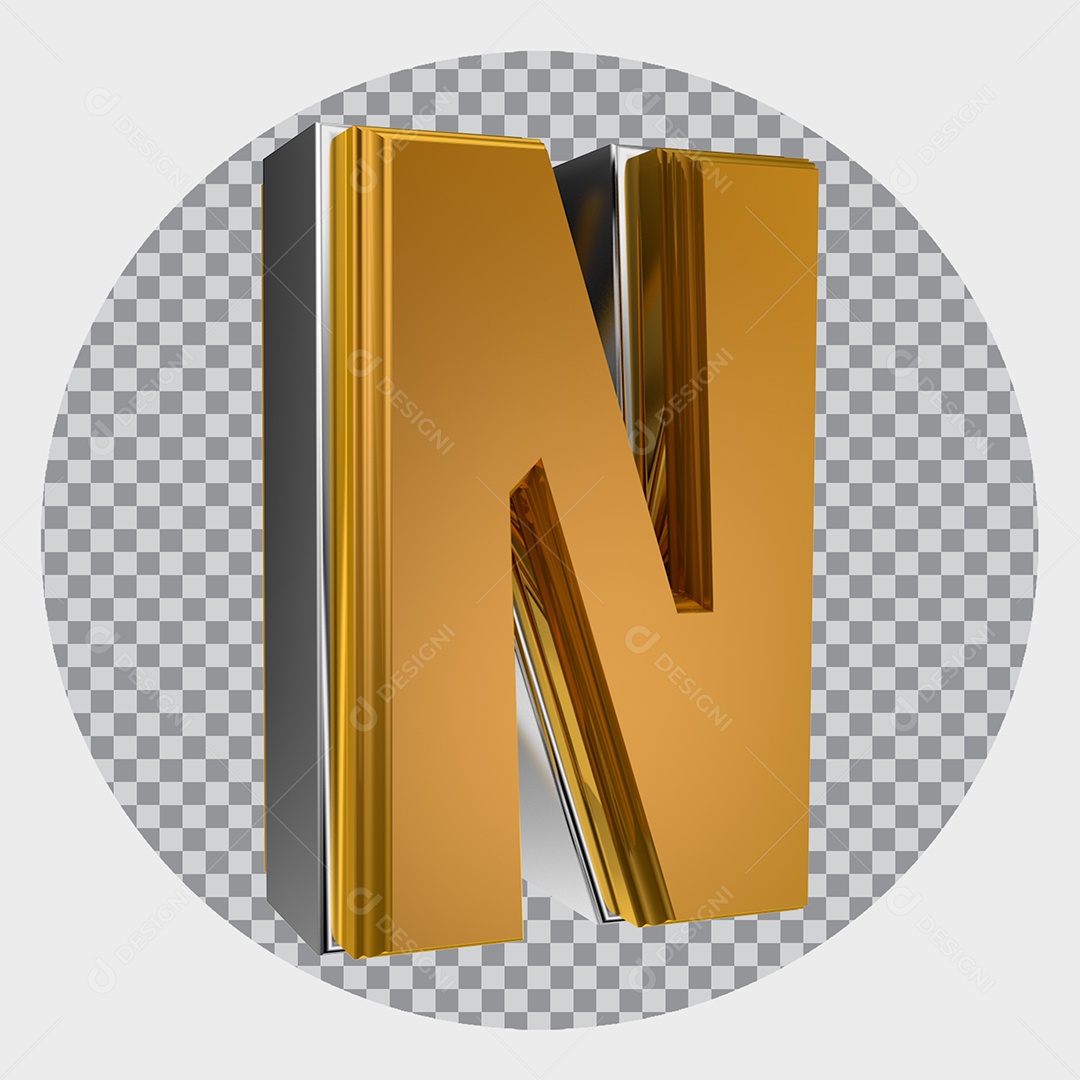 Elemento 3D Para Composição Número Dourado 24 Aniversário PNG