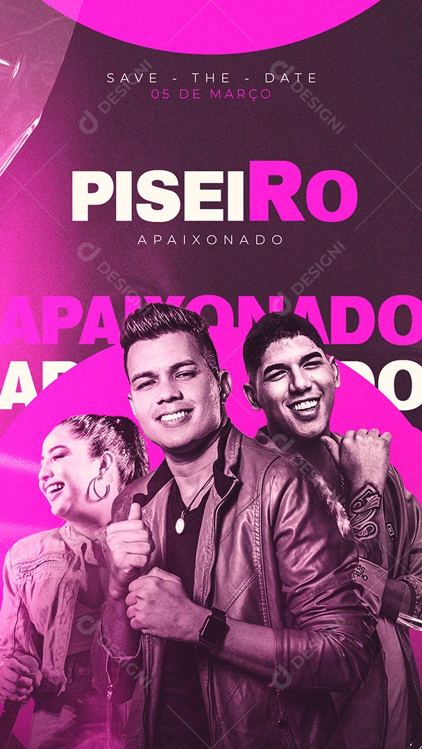 Story Piseiro Apaixonado Mari Fernandez Vitor Fernandes Zé Vaqueiro Flyer Social Media PSD Editável