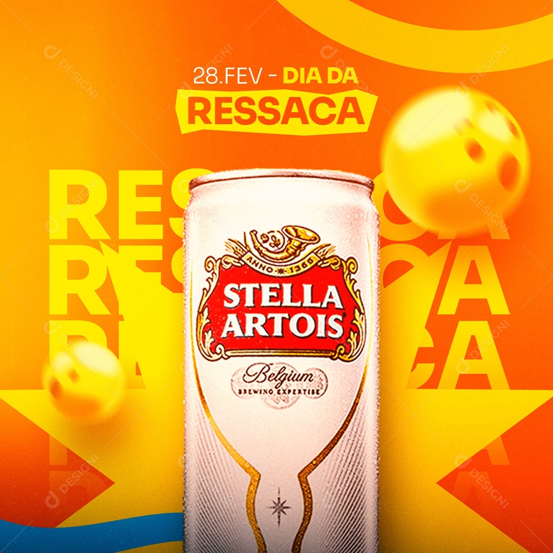 Dia Da Ressaca Stella Artois 28 de Fevereiro Social Media PSD Editável