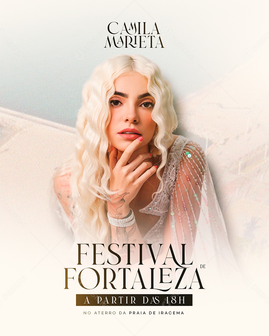 Festival De Fortaleza Camila Marieta Flyer Social Media PSD Editável