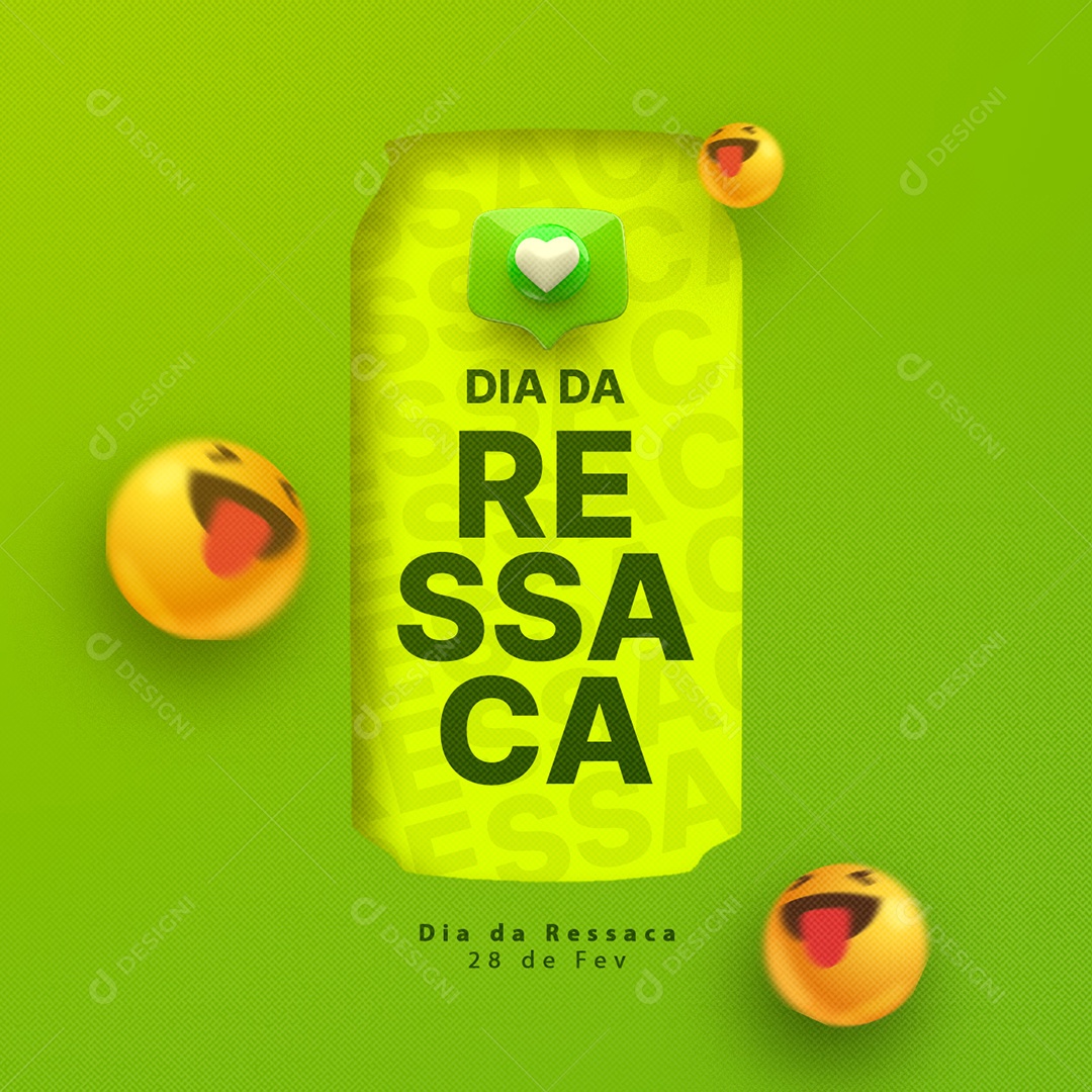 Dia Da Ressaca 28 de Fevereiro Social Media PSD Editável